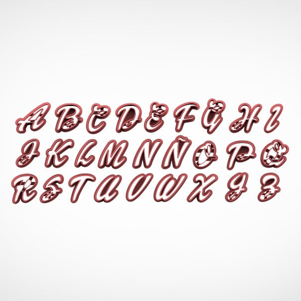 Barbie Script Black Barbie Dollie Script Alphabet – BAKE MY SWEET DAY
