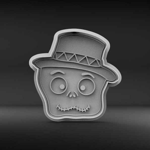 Halloween Baby Skull Face with Hat