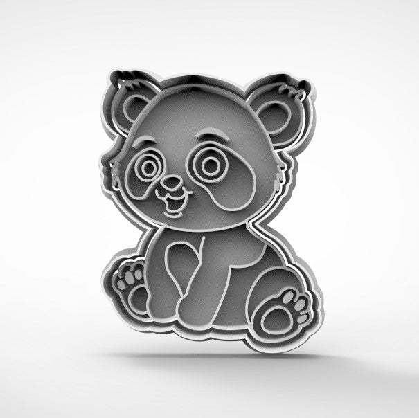 Cute Little Pandas 3D model 3D printable