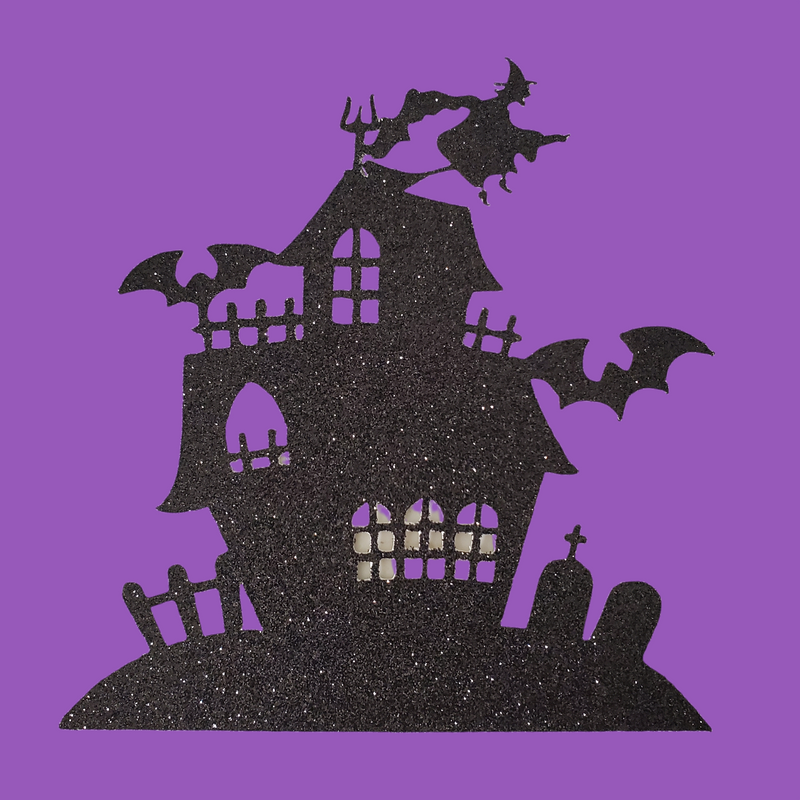 Happy Halloween (House & Bats) Cake Topper