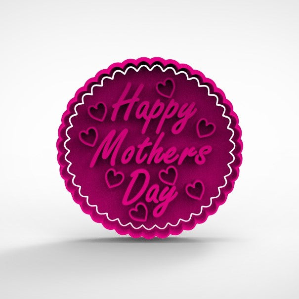 Happy Mother's Day with Hearts Stamp V2