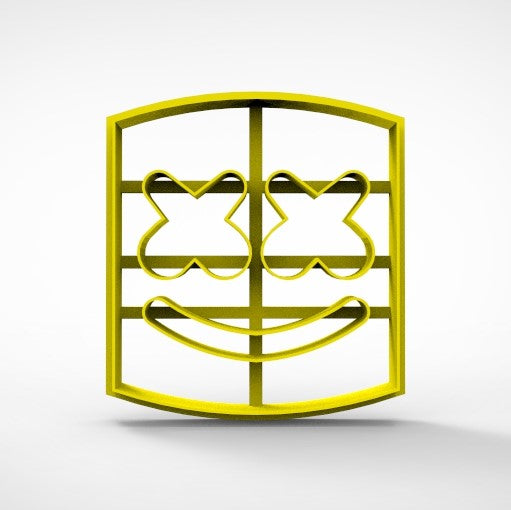 Smiley Face with Cross Eyes  Square